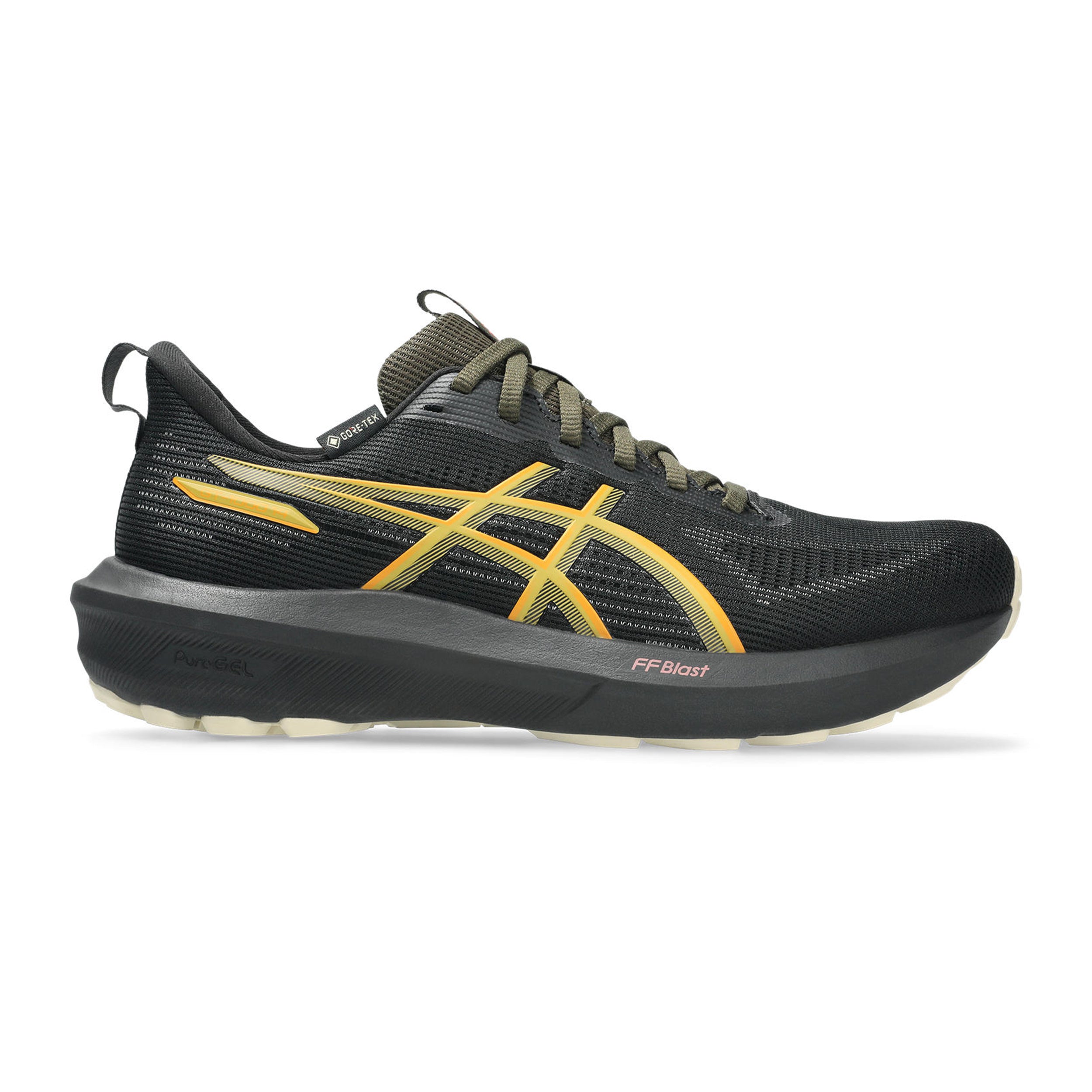 ASICS GT-1000 14 GTX Stability Running Shoe Women-Black,Caramel